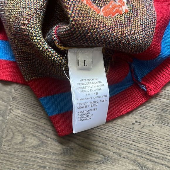 Vintage colourful floral knit crew neck sweater - Picture 6 of 8